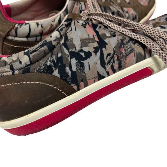 Plae SIZE 8.5 WOMENS Prospect Rose Granite Tie Sneakers Pink Grey Taupe Beige - Picture 8 of 12